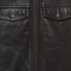 Zadig & Voltaire Black Leather Zip Front Jacket XS