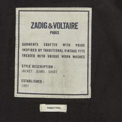 Zadig & Voltaire Black Leather Zip Front Jacket XS