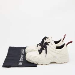 Zadig and Voltaire Cream Leather Low Top Sneakers Size 39