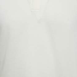 Pre Owned Zegna Off-White Cotton Polo T-Shirt L