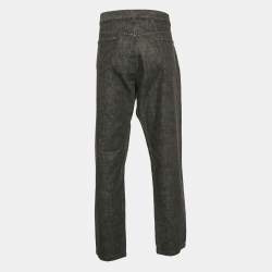 مملوكة مسبقًا بنطلون جينز زينيا سبورت دينم رمادي بقصة عادية مقاس كبير جداً جداً جداً الخصر 32"