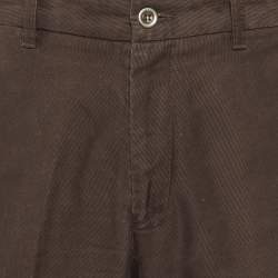 Zegna Sport Brown Cotton Regular Fit Pants L/Waist 34"