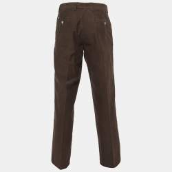 Zegna Sport Brown Cotton Regular Fit Pants L/Waist 34"