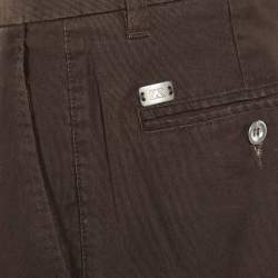 Zegna Sport Brown Cotton Regular Fit Pants L/Waist 34"