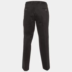 Zegna Sport Black Cotton Regular Fit Pants XL/Waist 37"