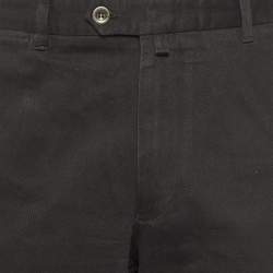 Zegna Sport Black Cotton Regular Fit Pants XL/Waist 37"