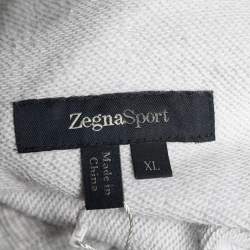 Zegna Sport Grey Mélange Terry Knit Joggers XL