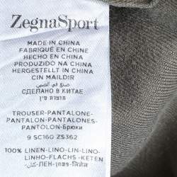 Zegna Sport Beige Linen Regular Fit Pants XL  