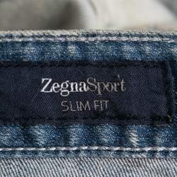 Zegna Sport Blue Denim Slim Fit Jeans M Waist 33" 