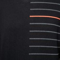 Zegna Sport Black Striped Knit Round Neck Sweater M