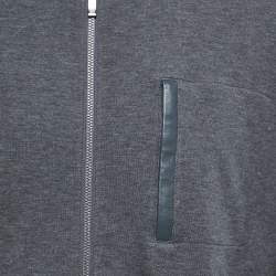 Zegna Sport Grey Cotton Zip-Up Jacket 2XL