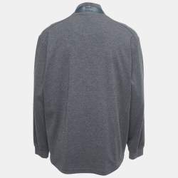 Zegna Sport Grey Cotton Zip-Up Jacket 2XL
