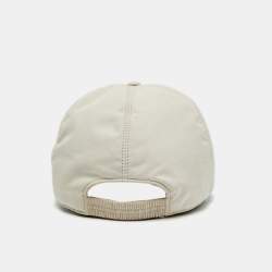 Pre Owned Zegna Beige Synthetic Baseball Cap XL