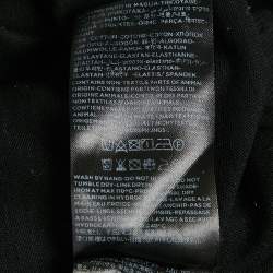 Pre Owned Zegna Black Jersey Polo T-Shirt L