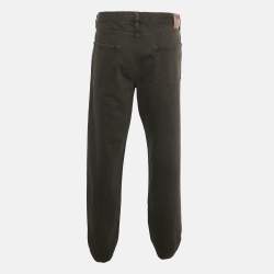 Pre Owned Zegna Brown Denim Classic Fit Jeans XXL/Waist 38"