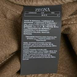 Pre Owned Zegna Brown Denim Classic Fit Jeans XXL/Waist 38"