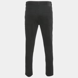 Pre Owned Zegna Black Cotton Slim Fit Jeans M/Waist 30"
