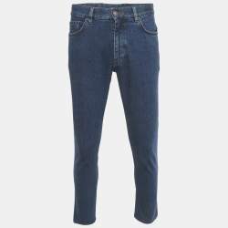 Pre Owned بنطلون جينز زينيا دينم أزرق منتظم مقاس صغير (وسط 29 بوصة)