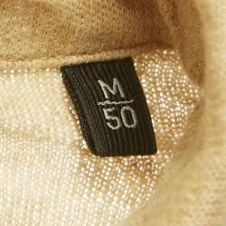 Pre Owned Zegna Yellow Jersey Polo T-Shirt M