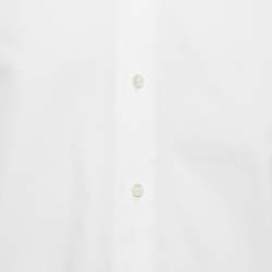 Pre Owned قميص زيغنا تروفيو أبيض قطن بأكمام طويلة مقاس كبير (لارج)