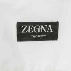 Pre Owned قميص زيغنا تروفيو أبيض قطن بأكمام طويلة مقاس كبير (لارج)