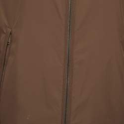 Pre Owned Zegna Grey/Brown Cashmere and Nylon Reversible Jacket M