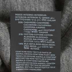 Pre Owned Zegna Grey/Brown Cashmere and Nylon Reversible Jacket M