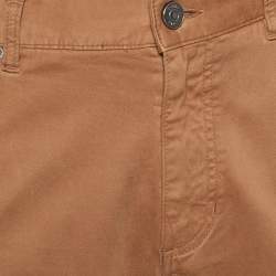 Pre Owned Zegna Brown Denim Slim Fit Jeans L/ Waist 34"