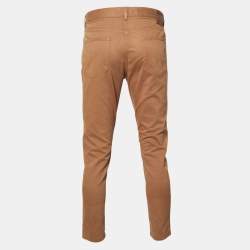 Pre Owned Zegna Brown Denim Slim Fit Jeans L/ Waist 34"