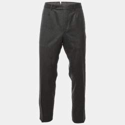 Pre Owned Zegna Grey Wool Sumisura Pants 2XL