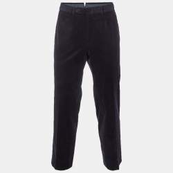 Pre Owned Zegna Cashco Midnight Blue Corduroy Su Misura Pants 2XL