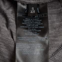 Pre Owned Zegna Grey Logo Graphic Technical Knit Joggers S