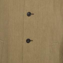 Pre Owned Zegna Beige Linen Long Sleeve Jacket XS 