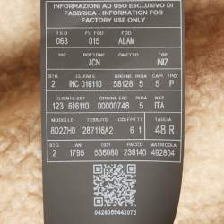 Pre Owned Zegna Brown Cashmere Blend Leather Trim Layered Coat M