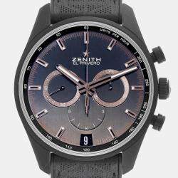 Zenith Black Stainless Steel El Primero 24.2042.400 Automatic Men's Wristwatch 42 mm