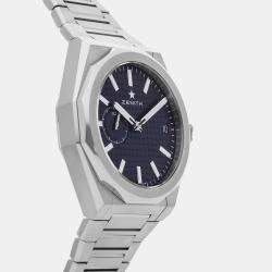 Zenith Blue Stainless Steel Defy Skyline Automatic Men's Wristwatch 41 mm