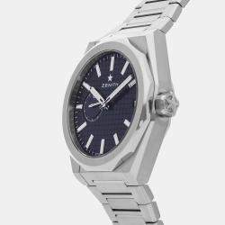 Zenith Blue Stainless Steel Defy Skyline Automatic Men's Wristwatch 41 mm