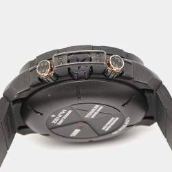 Zenith Black Titanium 18K Rose Gold Rubber Defy Xtreme Open El Primero 96.0528.4021.21.R642 Men's Wristwatch 46.50 mm