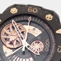 Zenith Black Titanium 18K Rose Gold Rubber Defy Xtreme Open El Primero 96.0528.4021.21.R642 Men's Wristwatch 46.50 mm