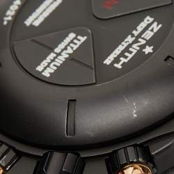 Zenith Black Titanium 18K Rose Gold Rubber Defy Xtreme Open El Primero 96.0528.4021.21.R642 Men's Wristwatch 46.50 mm