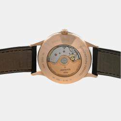 Pre Owned Zenith Class Elite Reserve  De Marche 18.1125.685 Automatic Cream 18k Rose Gold Men's Wristwatch 37 mm