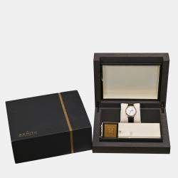 Pre Owned Zenith Class Elite Reserve  De Marche 18.1125.685 Automatic Cream 18k Rose Gold Men's Wristwatch 37 mm