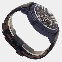 Pre Owned Zenith El Primero Chronomaster 03.1261.4021 Automatic Chronograph Black Dial Stainless Steel Men's Wristwatch 45mm