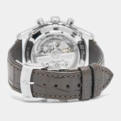 مملوكة مسبقًا ساعة يد رجالية زينث ال بريميرو أوبن 51.2080.4061/69.C494 ميناء فضي ذهب وردي عيار 18 ستانلس ستيل جلد تمساح 42 مم