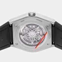 مملوكة مسبقًا Pre-Owned Zenith Defy Classic 95.9000.670/51.R584 Blue Automatic Titanium Men's Wristwatch 41 mm