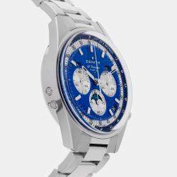 مملوكة مسبقًا Pre-Owned Zenith Chronomaster Original Triple Calendar 03.3400.3610/51.C910 Blue Automatic Stainless Steel Men's Wristwatch 38 MM