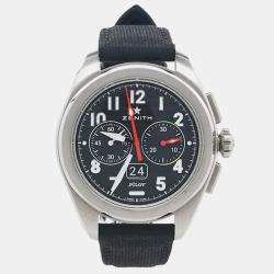مملوكة مسبقًا Zenith Pilot Type 20 03.4000.3652/21.I001 Black Stainless Steel Automatic Men's Watches 42mm