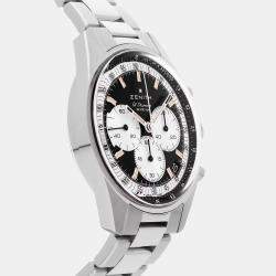 Pre Owned Zenith Chronomaster Original 03.3200.3600/21.M3200 Black Stainless Steel Automatic Men's Wristwatch 38mm