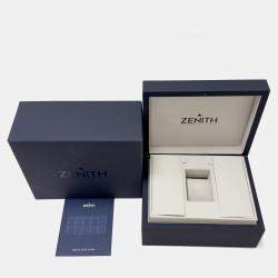 Pre Owned Zenith Chronomaster Original 03.3200.3600/21.M3200 Black Stainless Steel Automatic Men's Wristwatch 38mm