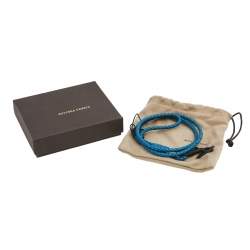 Bottega Veneta Blue Intrecciato Leather Lanyard Key Fob